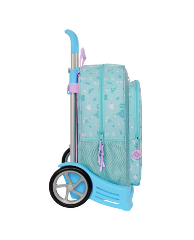 School Rucksack with Wheels Frozen Hello spring Blue 33 x 42 x 14 cm