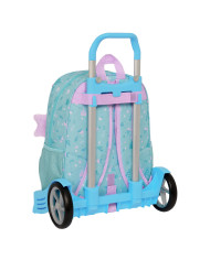 School Rucksack with Wheels Frozen Hello spring Blue 33 x 42 x 14 cm