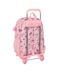 School Rucksack with Wheels Na!Na!Na! Surprise Fabulous Pink 33 x 42 x 14 cm