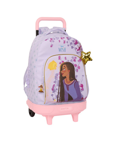 School Rucksack with Wheels Wish Lilac 33 X 45 X 22 cm