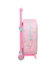 School Rucksack with Wheels Peppa Pig Ice cream Green Pink 22 x 27 x 10 cm