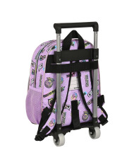 School Rucksack with Wheels Monster High Best boos Lilac 28 x 34 x 10 cm