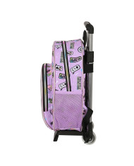 School Rucksack with Wheels Monster High Best boos Lilac 28 x 34 x 10 cm