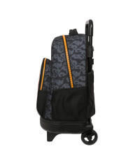 School Rucksack with Wheels Naruto Black Orange 33 X 45 X 22 cm