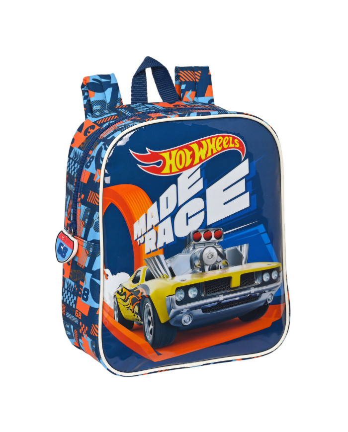 Child bag Hot Wheels Speed club Orange Navy Blue (22 x 27 x 10 cm)