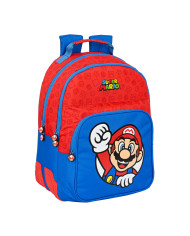 School Bag Super Mario Blue Red 32 x 42 x 15 cm