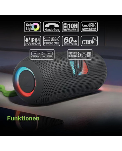 Portable Speaker Muse M790BT Black 60 W