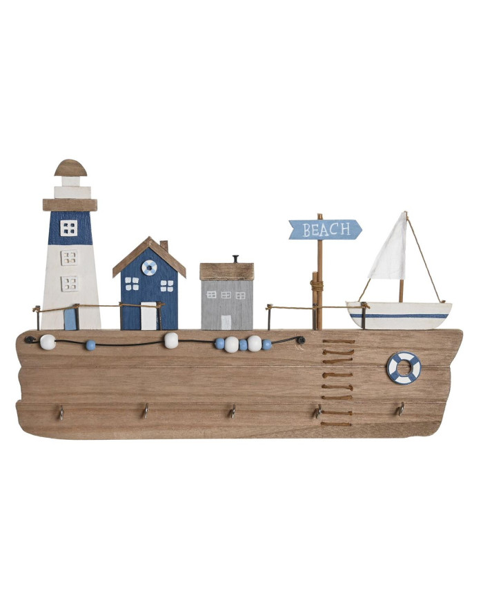Wall mounted coat hanger DKD Home Decor MDF Wood (34,5 x 1,5 x 21,5 cm)