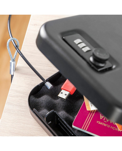 Portable Safe Box with Security Cable Prisaven InnovaGoods