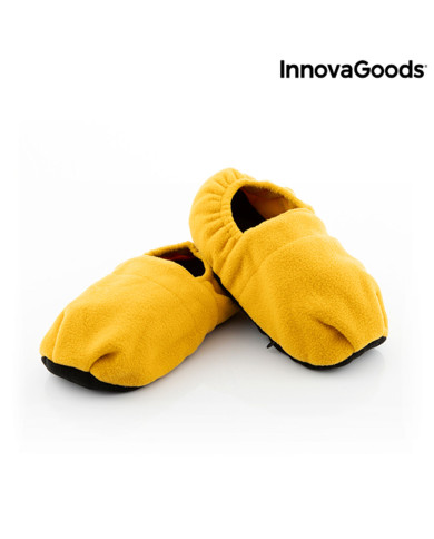 Microwavable Heated Slippers InnovaGoods Mustard