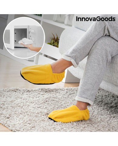 Microwavable Heated Slippers InnovaGoods Mustard